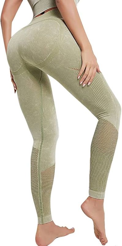 Plain Spandex Ladies Yoga Pants, Length : Ankle-length