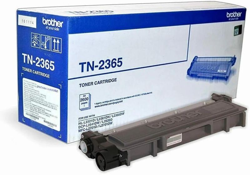 Black 0-500gm PP Brother TN-2365 Toner Cartridge, for Printers Use