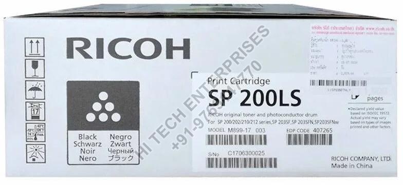 Black 0-500gm PP Ricoh SP-200LS Toner Cartridge, for Printers Use