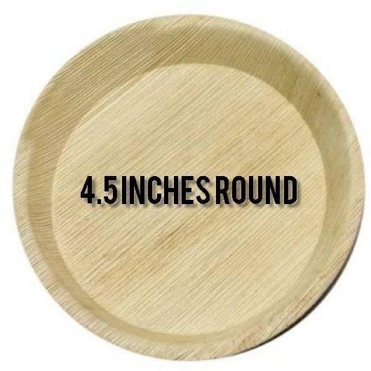 4.5 Inch Round Areca Leaf Plate