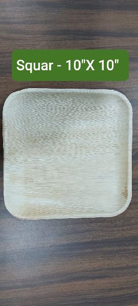 Plain Areca Leaf Square Plate for Serving Food