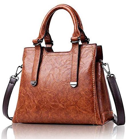 Brown Ladies Leather Handbag, Style : Modern