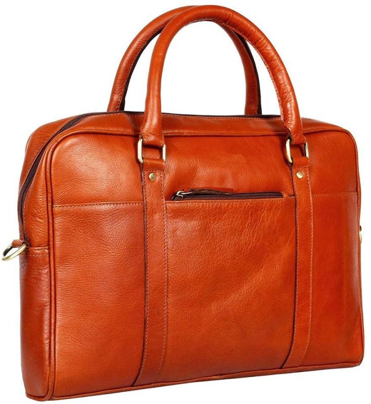 Brown Plain Leather Laptop Bag, Size : Multisize