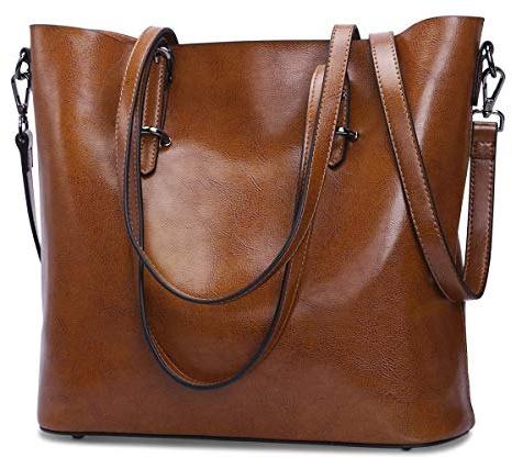 Brown Leather Shoulder Bag, for College, Office, Gender : Female