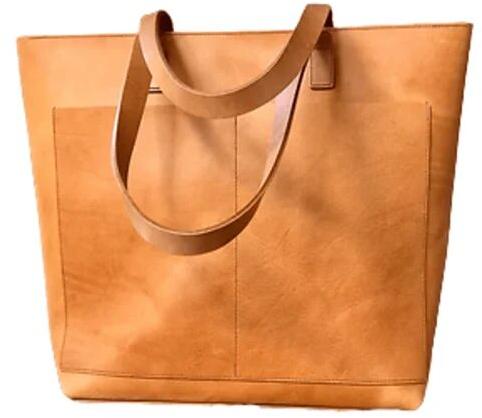 Plain Leather Tote Bag, Gender : Female