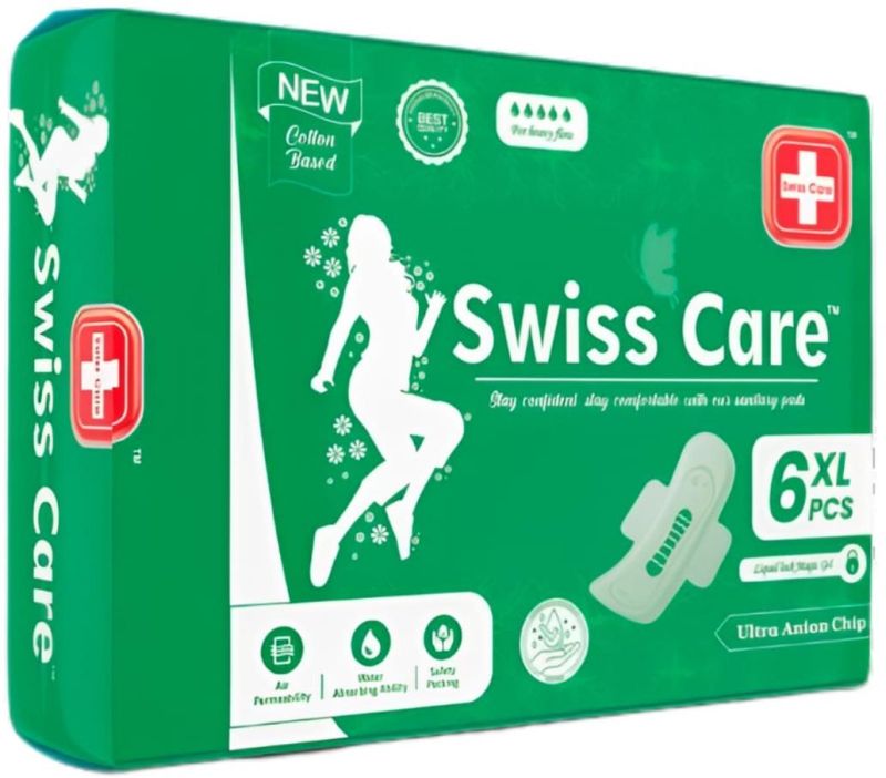 Swiss Care Cotton Sanitary Pad, Packaging Type : Plastic Packet