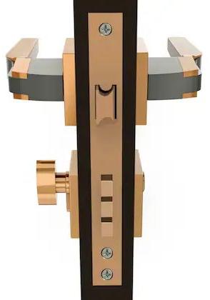 Rose Gold 50x85mm Double Door Mortise Lock