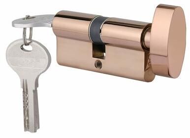 Rose Gold 70mm Coin Mortise Cylinder Lock