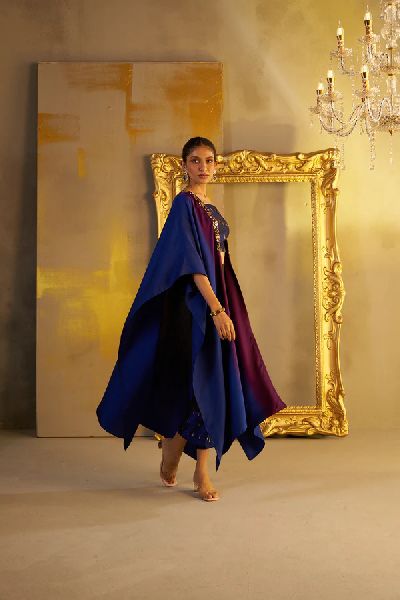 Ombre Kanjivaram Cape Co-ord Set