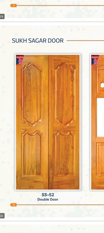Polished Teak Wood Carving Door For Home, Kitchen