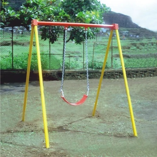 Polished Mild Steel One Seat Swing, for Parks, Backyard, Style : Modern