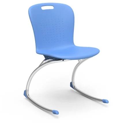 Blue Plain Polished Student Chair
