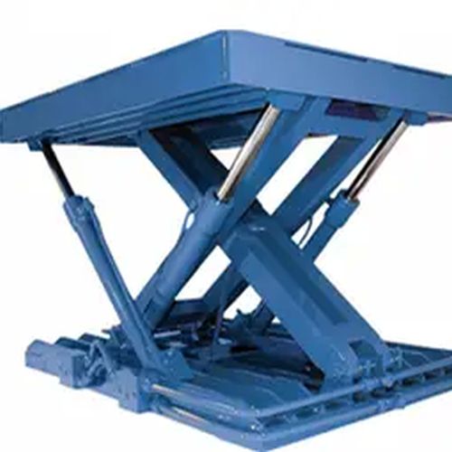 Cranetech Equipments Mild Steel Hydraulic Lift Platform, Color : Blue