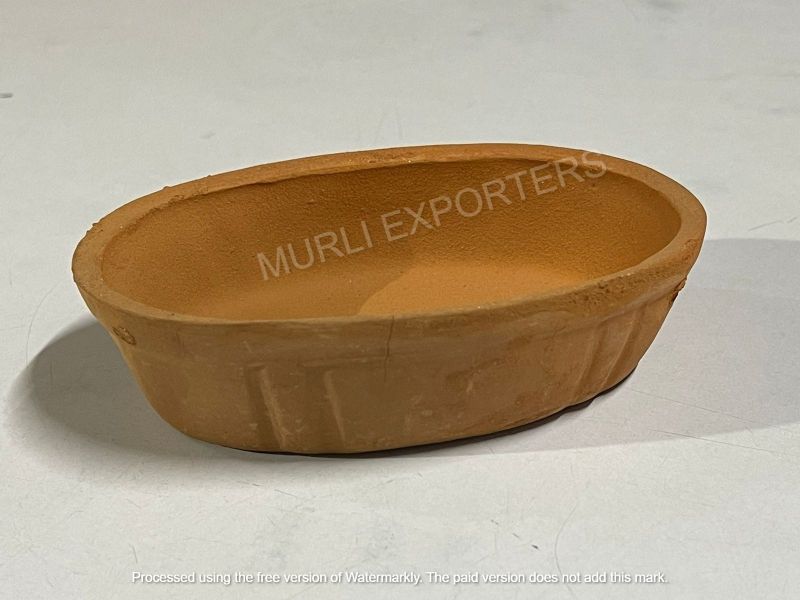 100 Ml Oval Shape Terracotta Bowl, Speciality : Attractive Design