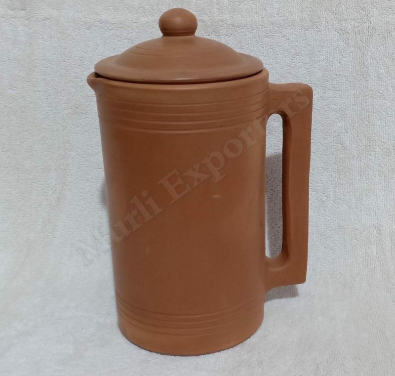 MURLI EXPORTERS Non Polished Brown Clay Water Jug for Decoration, Gifting