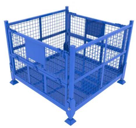 Paint Coated Mild Steel Collapsible Cage Pallet for Industrial Use