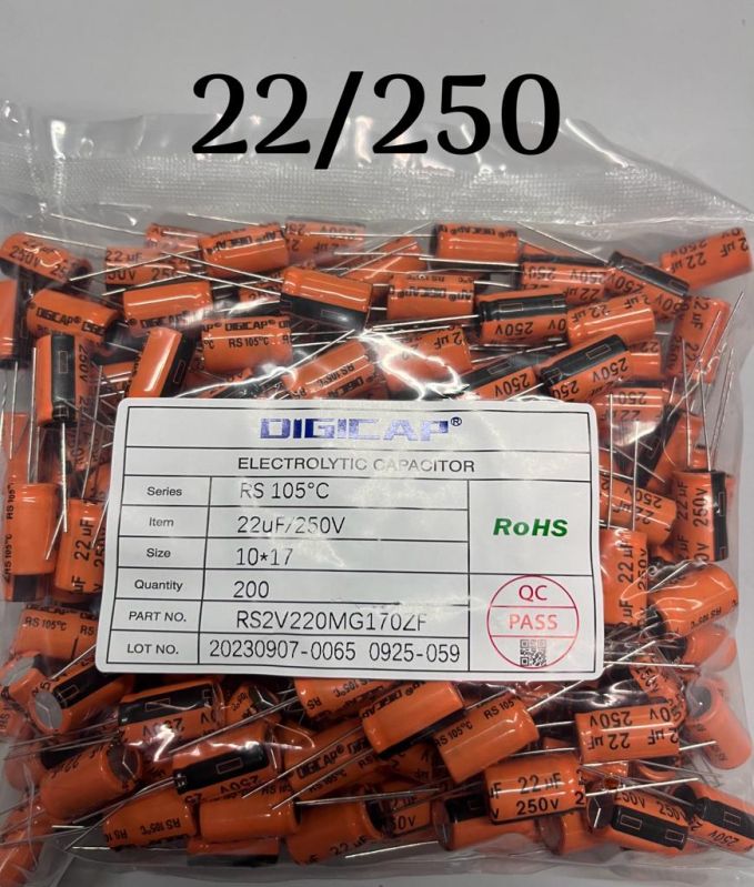 22 MFD- 250 VDC Orange Capacitor