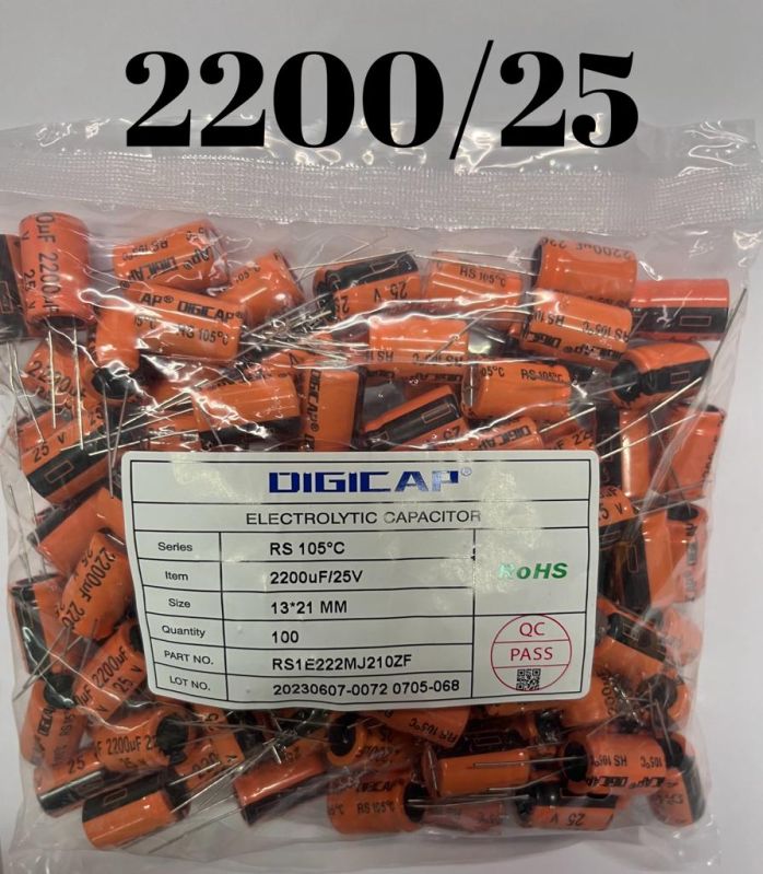 2200 MFD - 25 VDC Orange Capacitor
