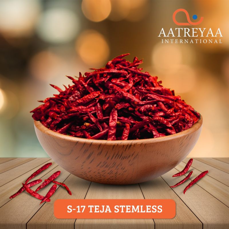 S-17 Teja Stemless Dry Red Chilli for Cooking