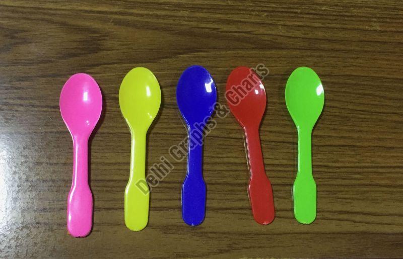 Multicolor Plain Plastic Ice Cream Spoon, For Eating