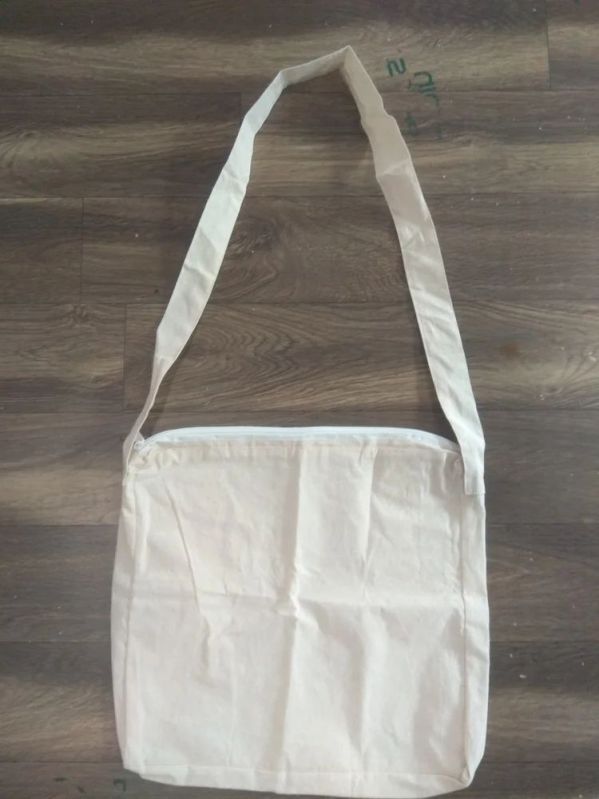 Plain Cotton Shoulder Bags, Color : Off White