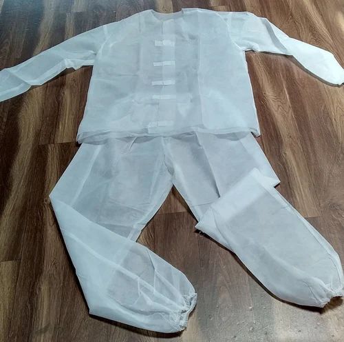 Plain Non Woven Disposable Lab Coat, Color : White