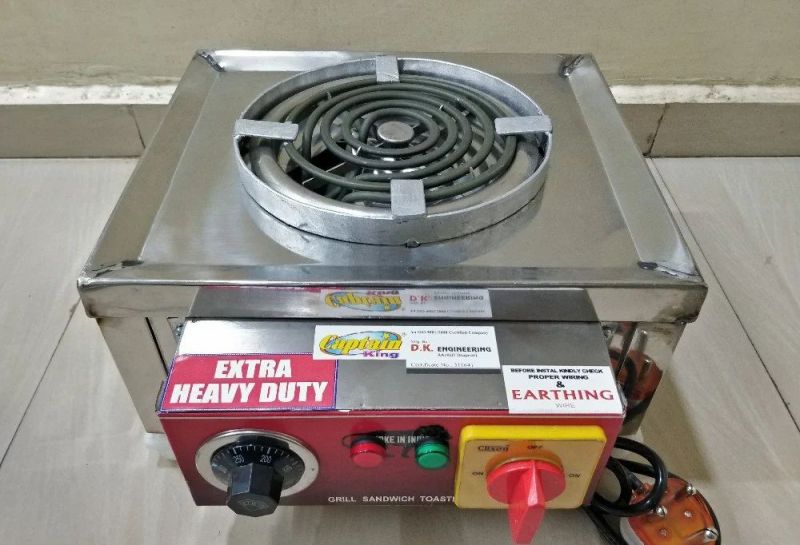 Captain King Stainless Steel Commercial Electric Coil Stove, Power : 2KV