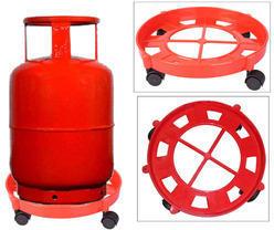 Plastic LPG Cylinder Trolley, Color : Red