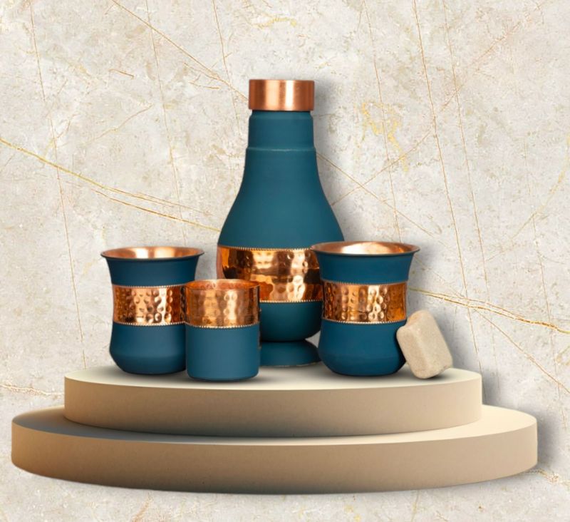 600gm Copper Surahi Glass Set