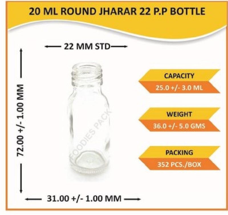 20 ml round jar essence bottle, for Drinking Purpose