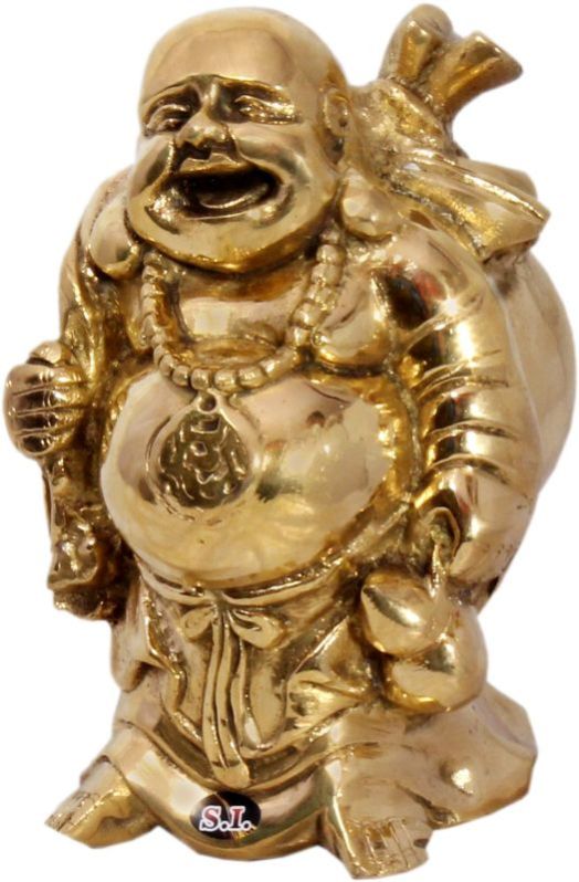 Brass Laughing Buddha Statue
