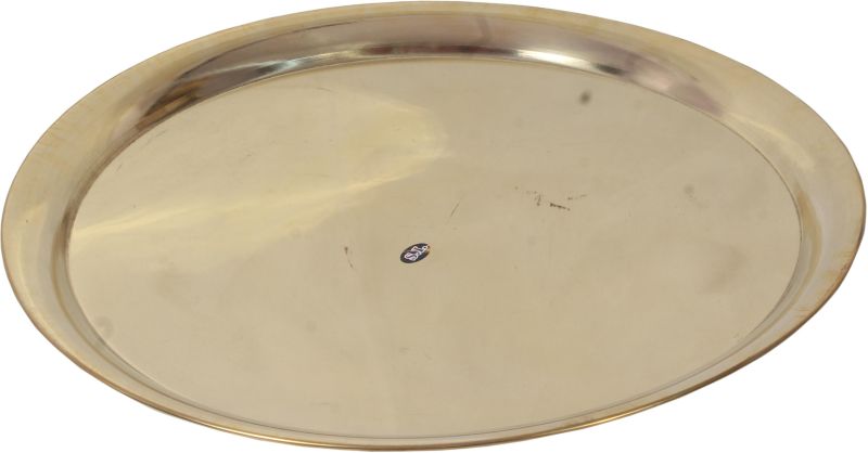 Brass Serving Plate, Shape : Round