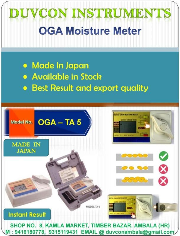 Fully Automatic OGA moisture meter for Industrial Use