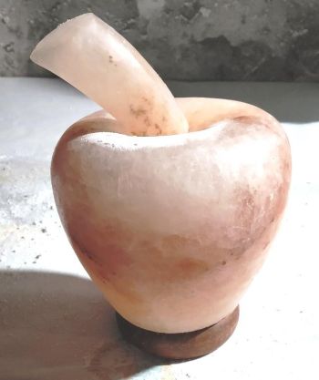 Apple Shape Rock Salt Lamp, for Home Decoration