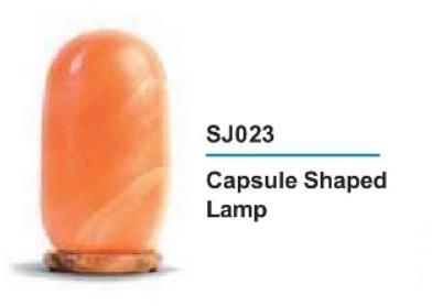 Capsule Shaped Rock Salt Lamp, for Home Decoration