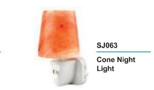 Cone Rock Salt Night Light, for Home Decoration