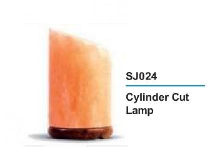 Cylinder Cut Rock Salt Lamp, for Home Decoration