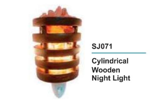 Fancy Wooden Rock Salt Night Light