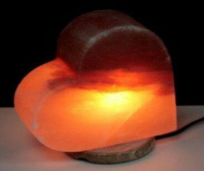 Heart Shape Rock Salt Lamp, for Home Decoration