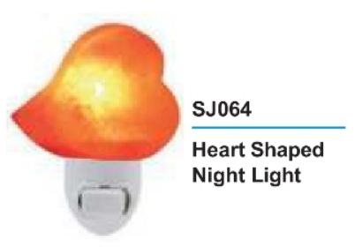 Heart Shaped Rock Salt Night Light, for Home Decoration