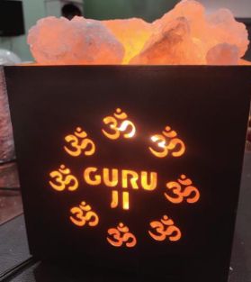 Jai Guru Ji Shape Rock Salt Lamp