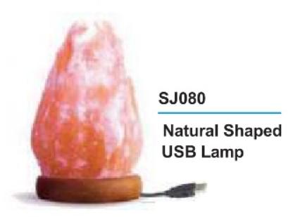 Natural Shaped Mini USB Salt Lamps, for Home Decoration