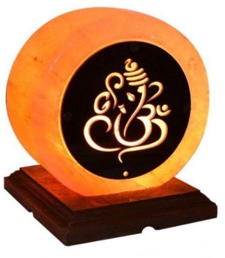 Round Shape Ganesh Rock Salt Lamp