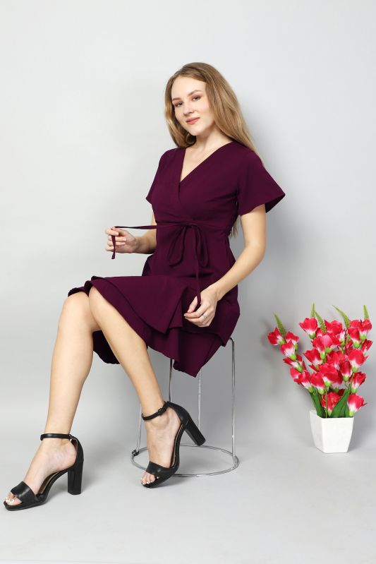 Ladies Fit and Flare Purple Dress