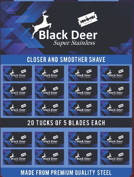 Black Deer Stainless Steel Razor Blades, Variety : Double Edge