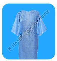 Blue Half Sleeve Cotton Plain Patient Gown, for Hospital Use, Size : All Sizes