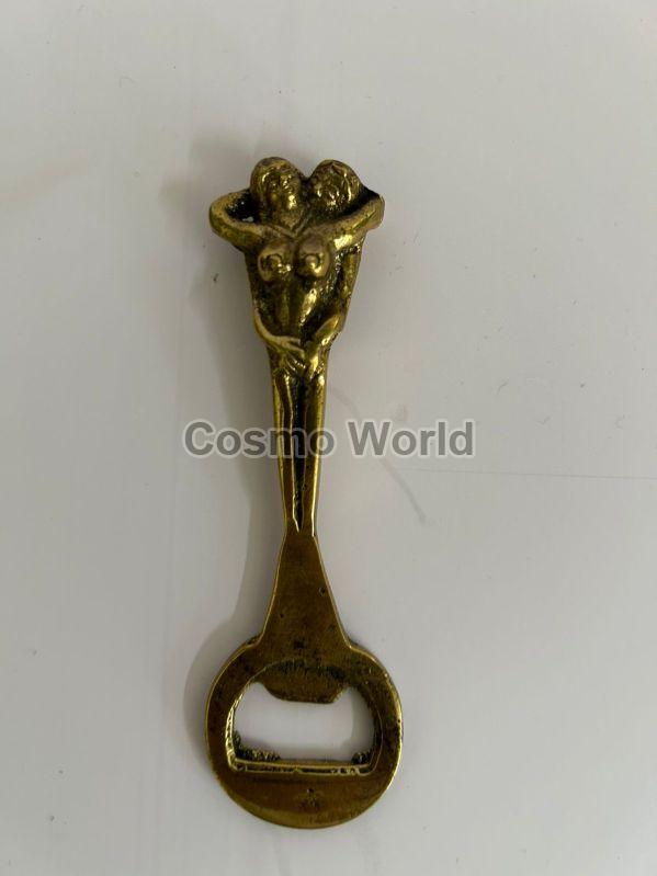 Carved Polished Brass Erotic Bottle Opener, Size : Standard, Color : Golden