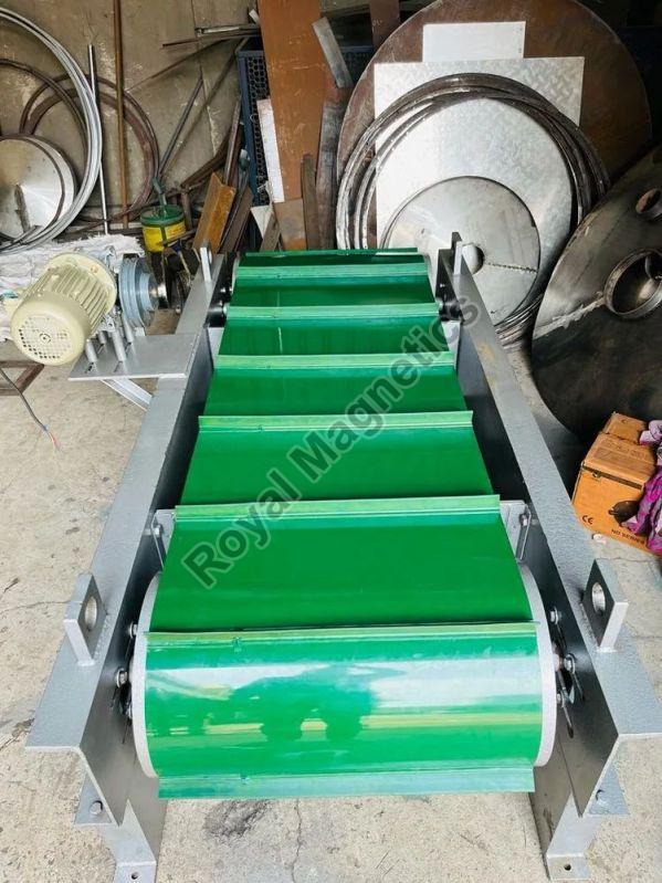 Rectangular Mild Steel Color Coated Magnetic Belt Conveyor, Specialities : Long Life, Corrosion Proof