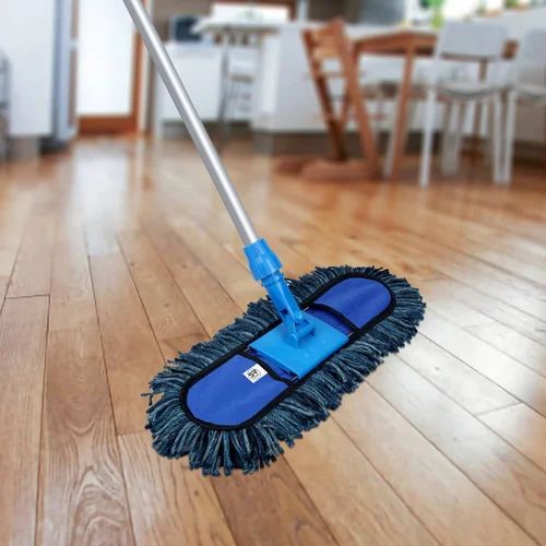 SR Semi Automatic Aluminium Handle Microfiber Mop for Floor Cleaning