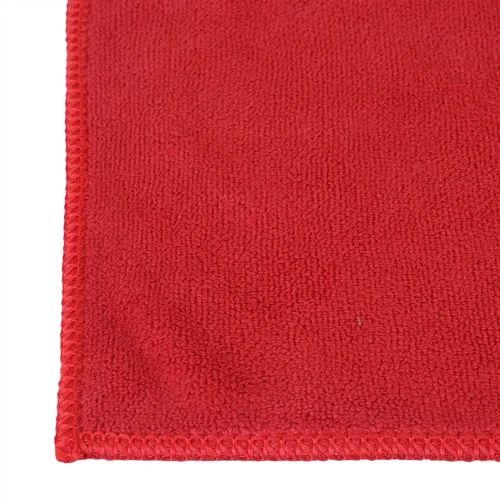 Plain Red Microfiber Cleaning Towel